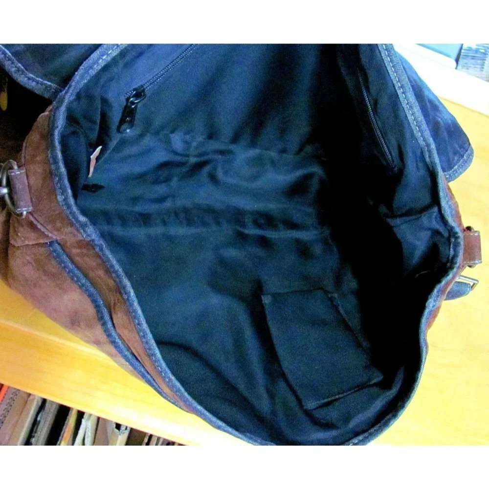 Wilsons Leather M. JULIAN Suede Messenger Bag Tote
